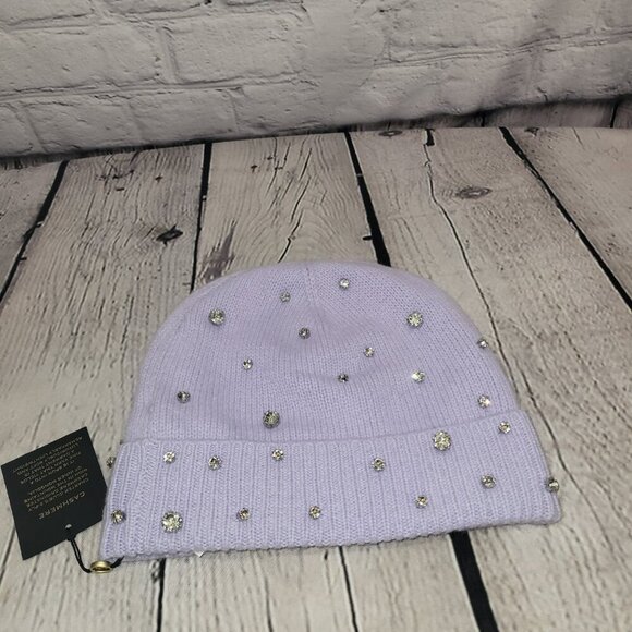 Charter Club Cashmere Embellished Cuffed Beanie